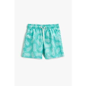 Koton Boy Turquoise Patterned Swimwear