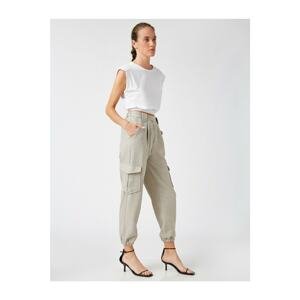 Koton Women's Gray Pocket Jogger Pants