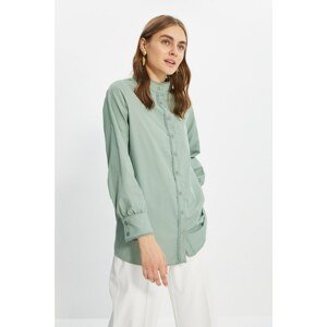 Trendyol Mint Stand Collar Tunic