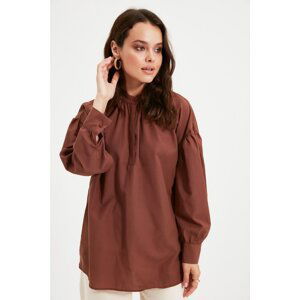 Trendyol Claret Red Judge Collar Tunic