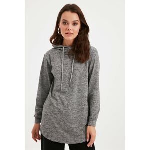 Trendyol Anthracite Knitted Sweatshirt