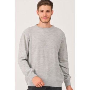 V0349 DEWBERRY MALE BATTAL OVERSIZE SWEATER-GRAY