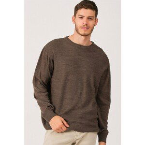 V0349 DEWBERRY MALE BATTAL OVERSIZE SWEATER-COFFEE