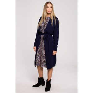 Made Of Emotion Woman's Cardigan M633 Navy Blue