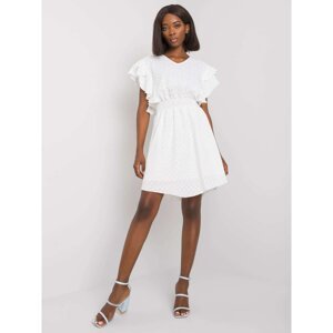 White cotton dress with embroidery