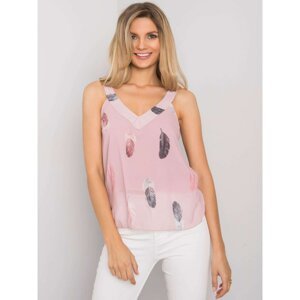 Dusty pink top with Oaklyn patterns