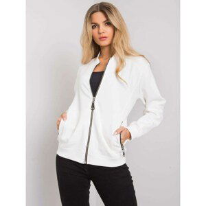 Women's white bomber sweatshirt