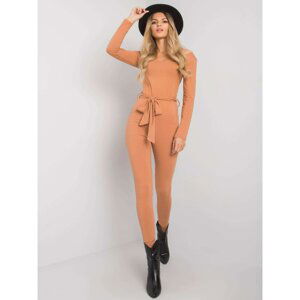 Camel overall with tie