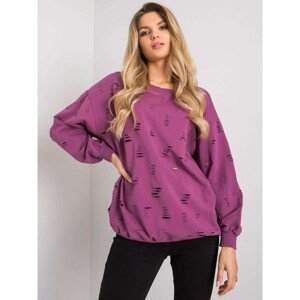 Dark purple women's sweatshirt without a hood