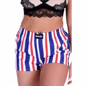 Women's shorts Emes stripes blue, red (035)