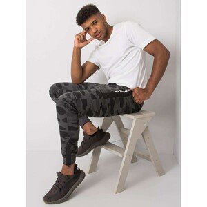 Men's gray and black sweatpants