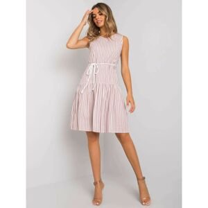 White and pink dress with a frill