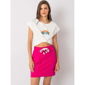 Women's fuchsia sweatshirt skirt