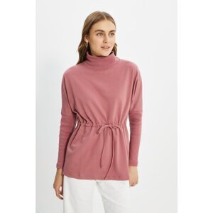 Trendyol Dried Rose Rope Detailed Knitted Sweatshirt