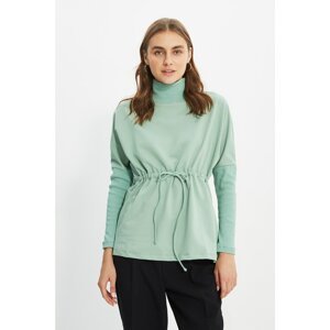 Trendyol Mint Rope Detailed Knitted Sweatshirt