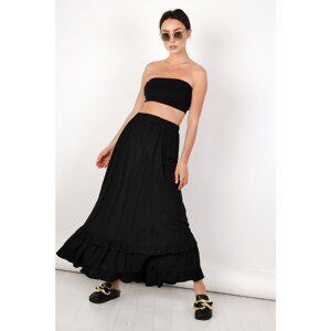 maxi skirt with frills