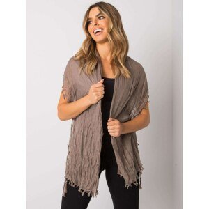 Ladies' brown scarf with fringes