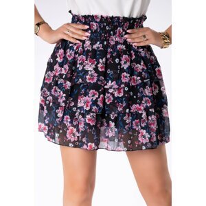 chiffon mini skirt with frills