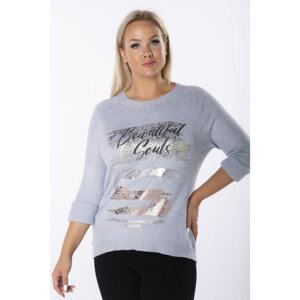 casual sweater with decorative print