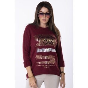 casual sweater with decorative print
