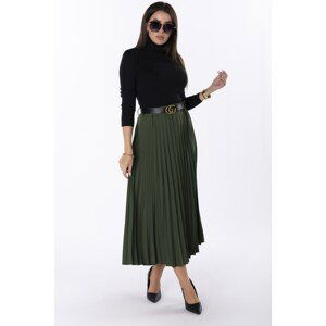 pleated maxi skirt