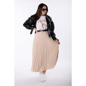 pleated maxi skirt