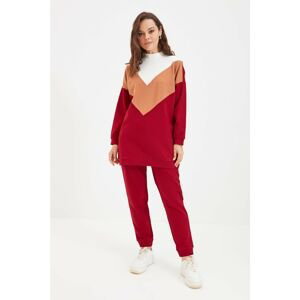 Trendyol Claret Red Knitted Tracksuit Set