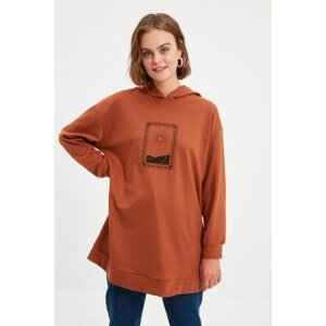 Trendyol Cinnamon Knitted Sweatshirt