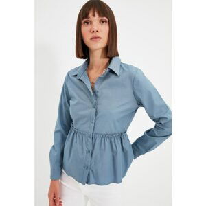 Trendyol Blue Waist Detailed Shirt