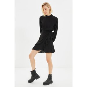 Trendyol Black Double Breasted Detailed Dress