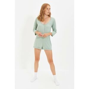 Trendyol Green Snap Detailed Camisole Knitted Jumpsuit