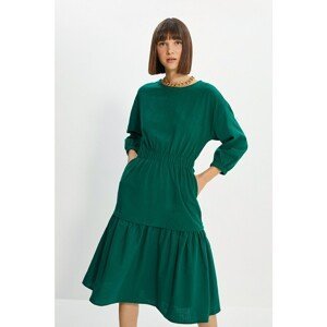 Trendyol Emerald Green Ruffle Dress