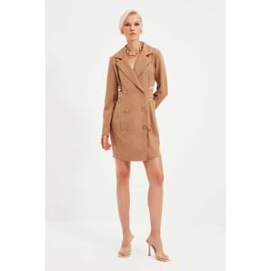 Trendyol Mink Cut-Out Detailed Jacket Dress