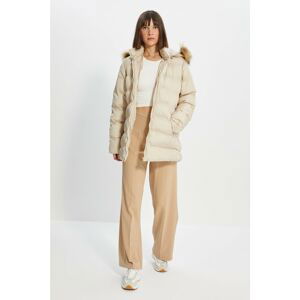 Trendyol Beige Removable Hooded Down Jacket