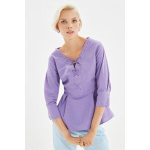 Trendyol Lilac Eyelet Detailed Blouse