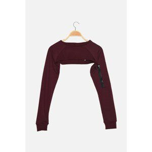 Trendyol Plum Crop Knitted Sweatshirt