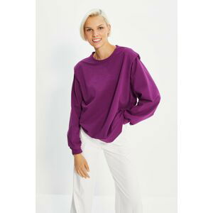 Trendyol Plum Wadding Basic Knitted Thin Sweatshirt