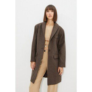 Trendyol Brown Front Buttoned Classic Cachet Coat