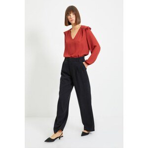 Trendyol Cinnamon V-Neck Blouse