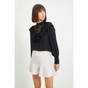 Trendyol Black Ruffle Blouse