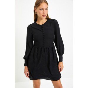 Trendyol Black Embroidered Dress