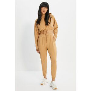 Trendyol Mink Waist Elastic Knitted Tracksuit Set