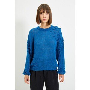 Trendyol Light Blue Knitted Detailed Knitwear Sweater