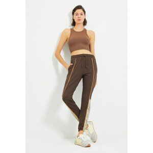 Trendyol Brown Striped Jogger Sports Sweatpants