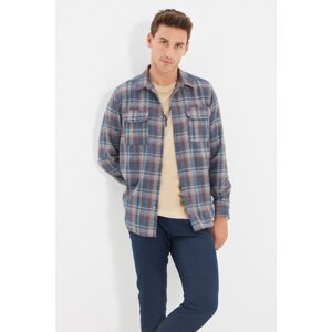 Trendyol Multicolor Men Regular Fit Shirt Collar Double Pocket Covered Lumberjack Plaid Shirt