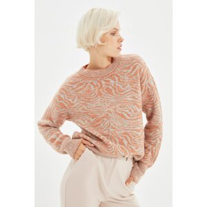 Trendyol Gray Jacquard Knitwear Sweater