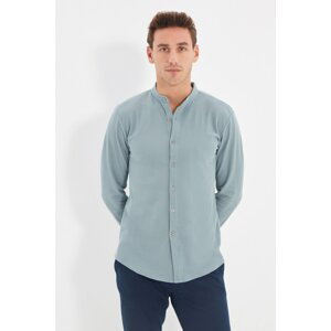 Trendyol Gray Men's Slim Fit Collar Pique Knitted Shirt