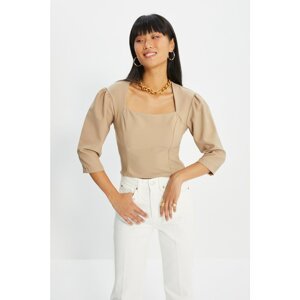 Trendyol Mink Square Collar Blouse