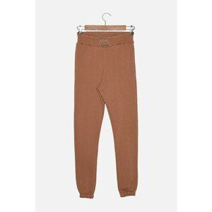 Trendyol Camel Rib Detailed Basic Jogger Raised Knitted Sweatpants