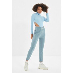 Trendyol Indigo Rib Detailed Basic Jogger Knitted Thick Sweatpants